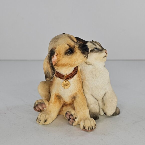 Country Artists Kitten With Puppy Figurine Resin #02223 Dog Cat - Picture 7 of 8